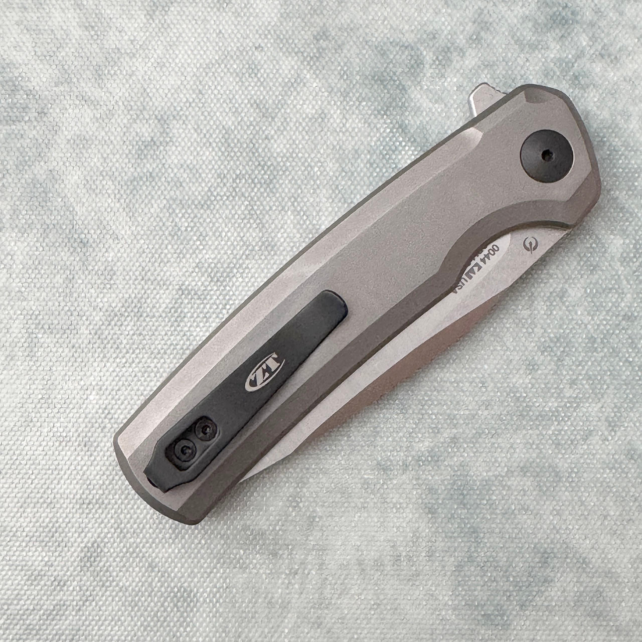 Zero Tolerance 0044 Button Lock Flipper Titanium Handles Two-Tone