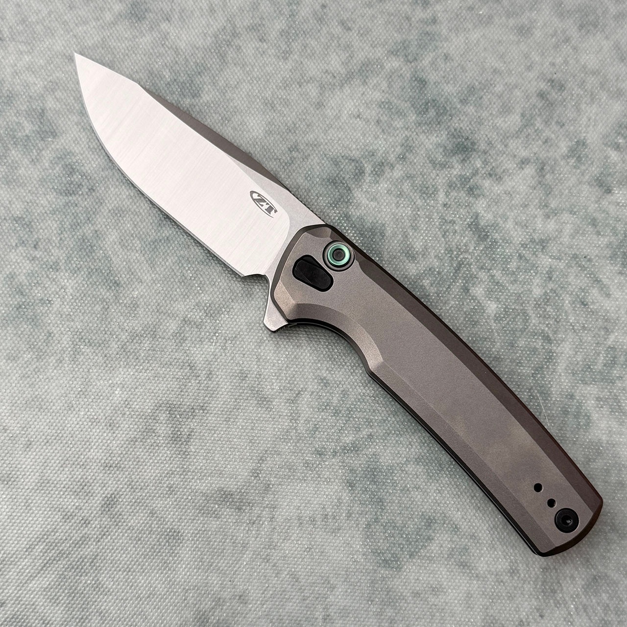 Zero Tolerance 0044 Button Lock Flipper Titanium Handles Two