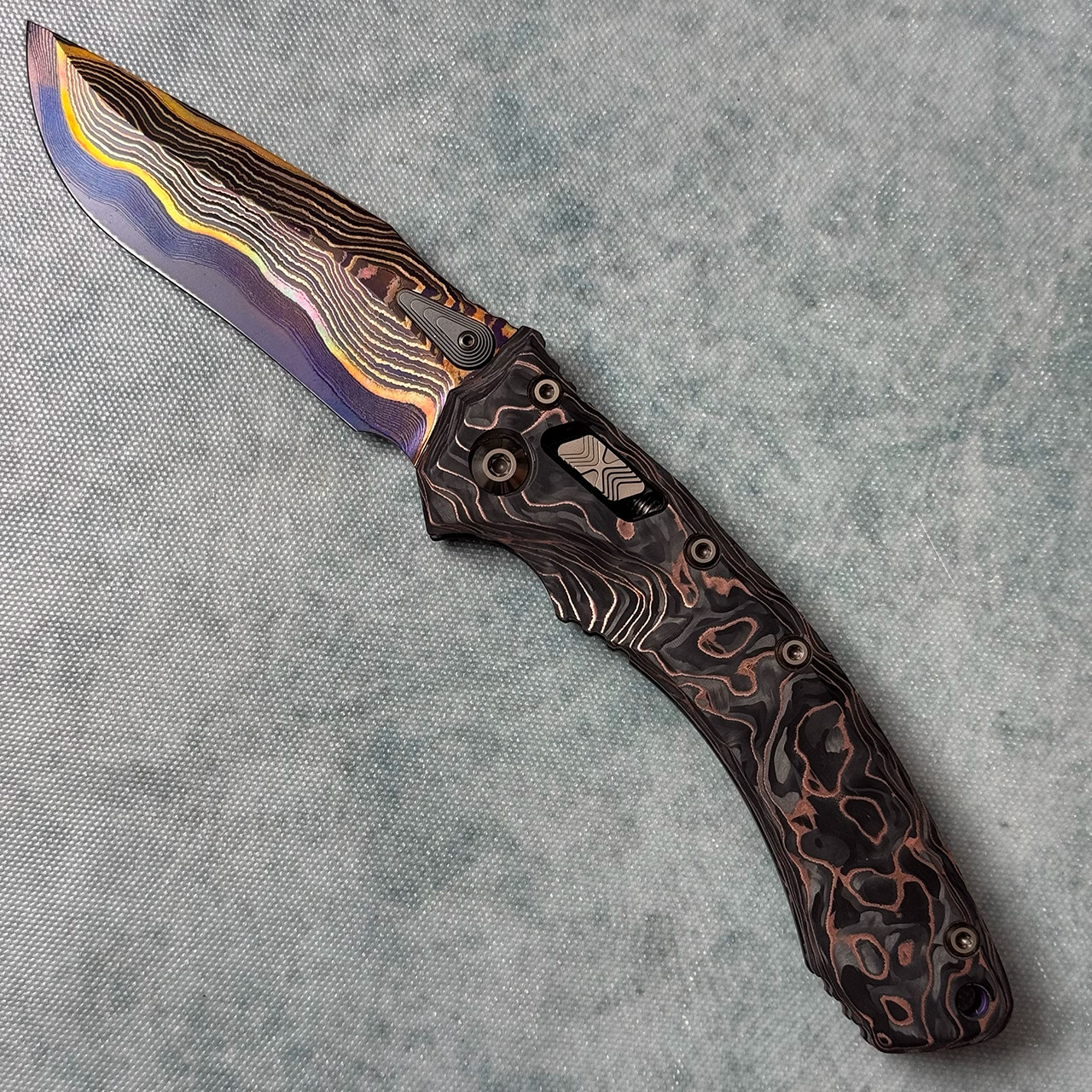 Microtech Amphibian RAM-LOK S/E Live Wire Carbon Fiber Handle w