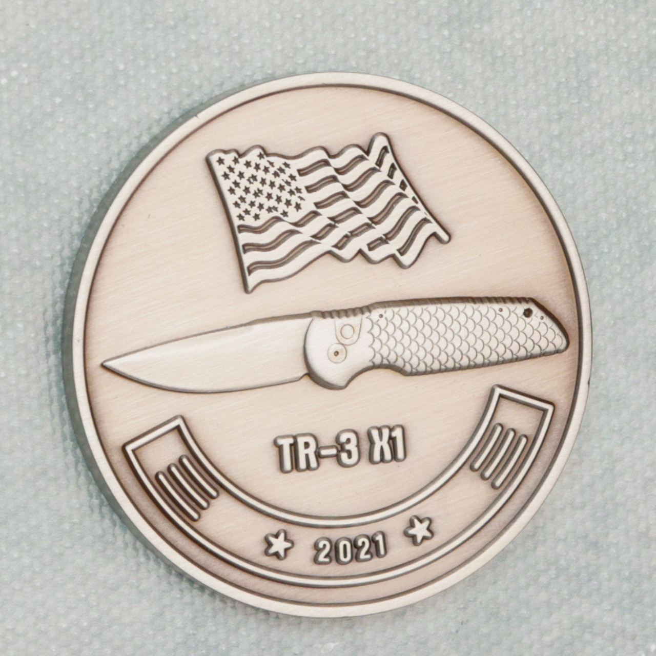 Pro-Tech Tr-3 X1 Challenge Coin | American Edge Knives