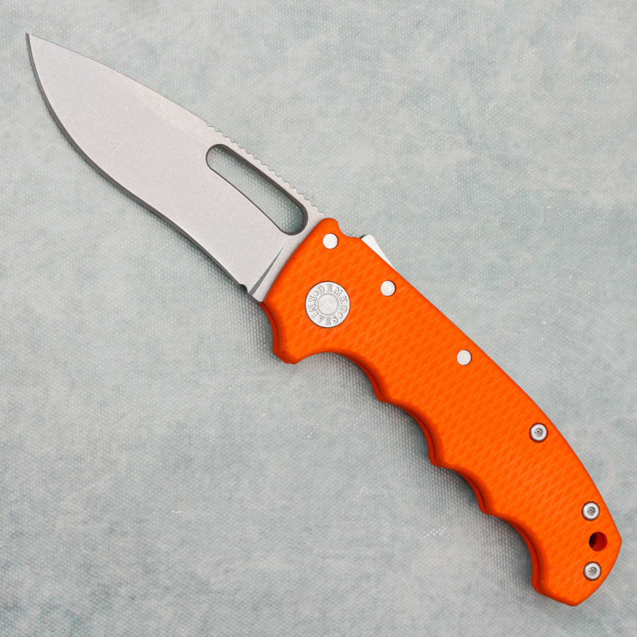 Demko MG AD20S V2 Kopis Shark Lock Finger Groove Orange G10 Handle