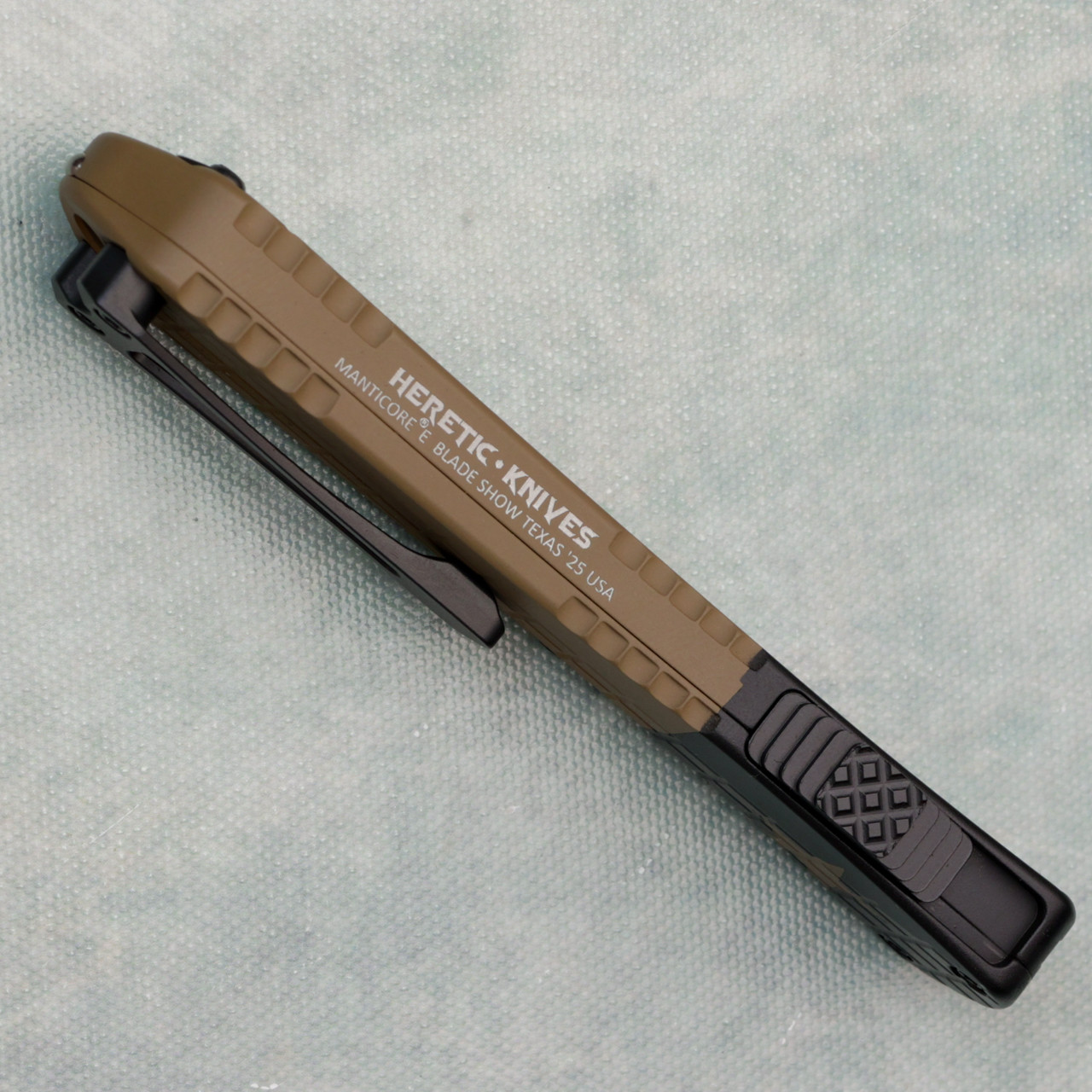 Heretic Knives Manticore E D/E Blade Show Texas 2025 Cerakote