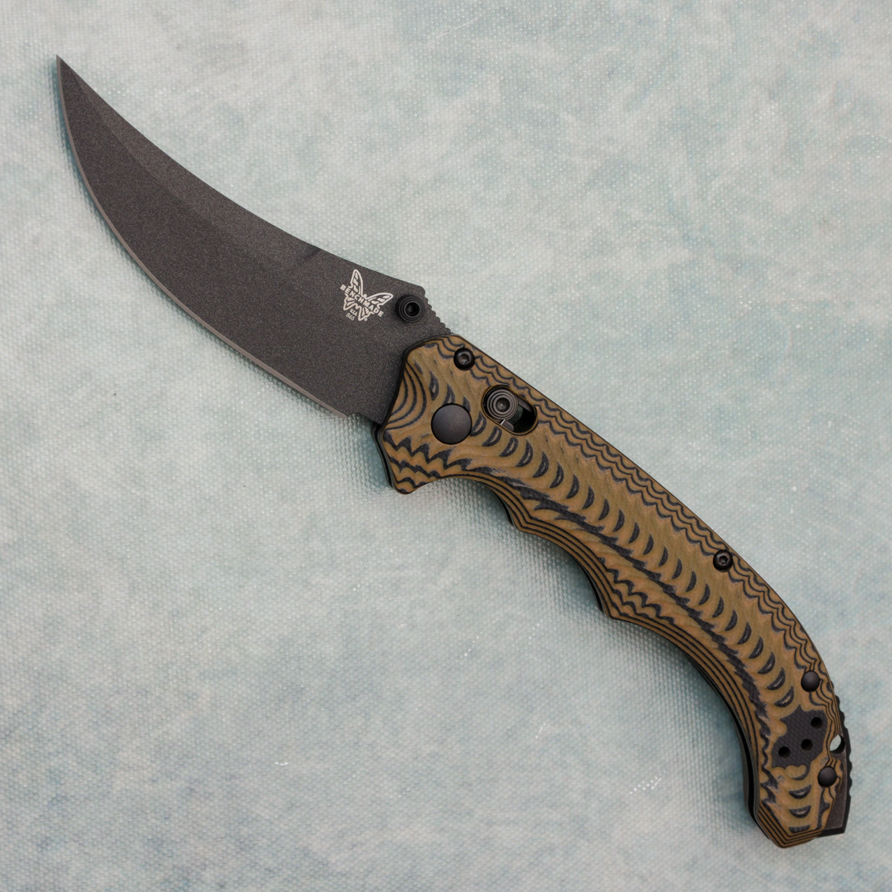Benchmade Mini Bedlam Axis Lock Layered Coyote/Black/OD Green G10