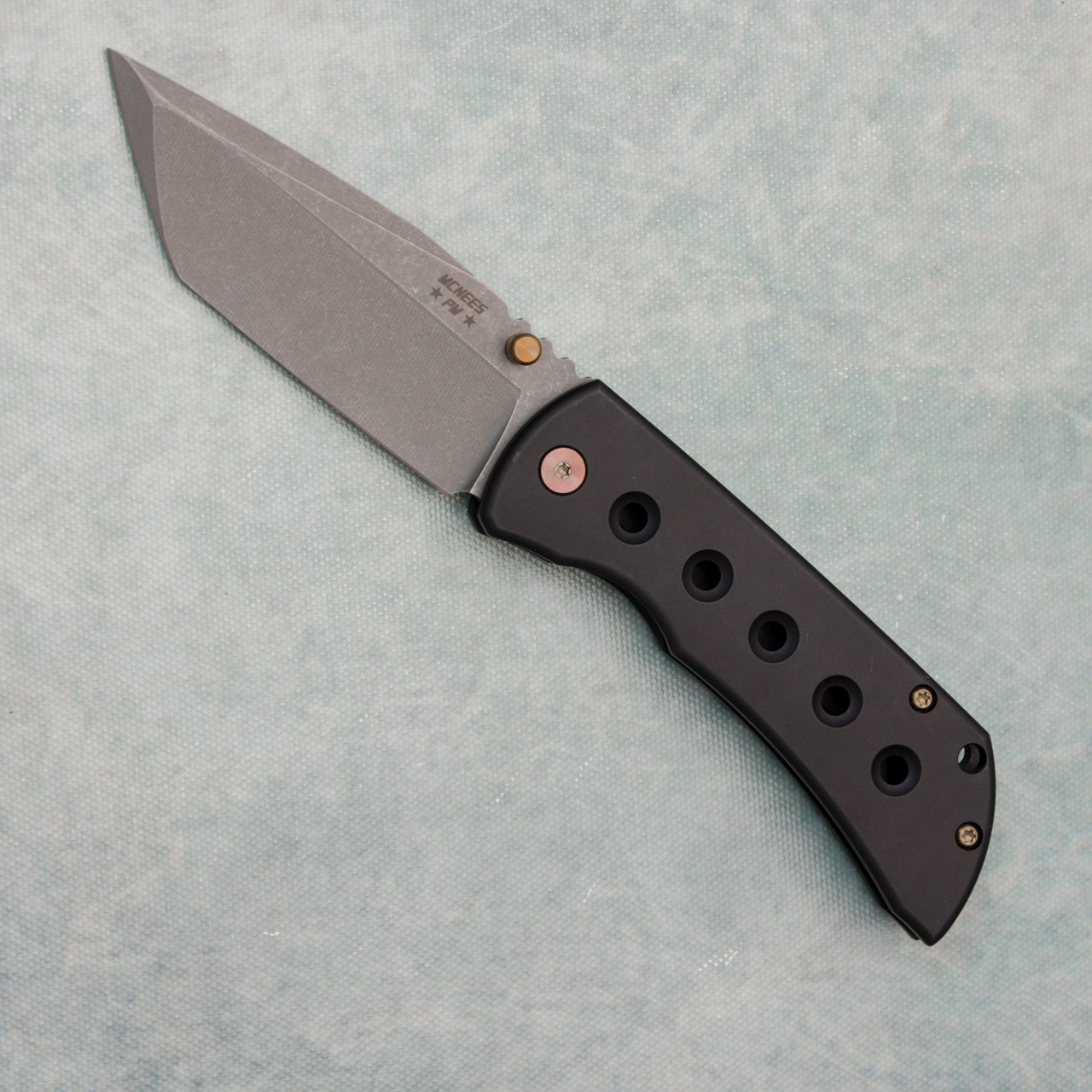 McNees Knives PM MAC 2 3.5 Gen 2 Blackout Speedholes Titanium