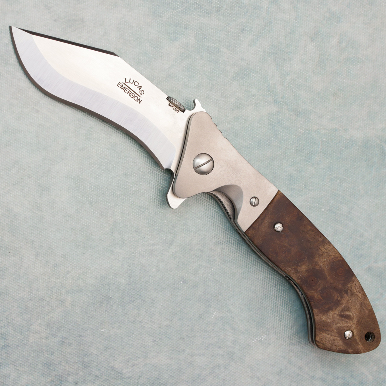 Lucas Emerson Custom Archetype MX-200 Liner Lock Turkish Walnut