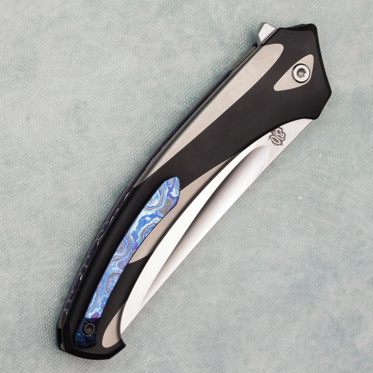 Poikilo Blade Orca Midtech Flipper Inset Lock Titanium Handle