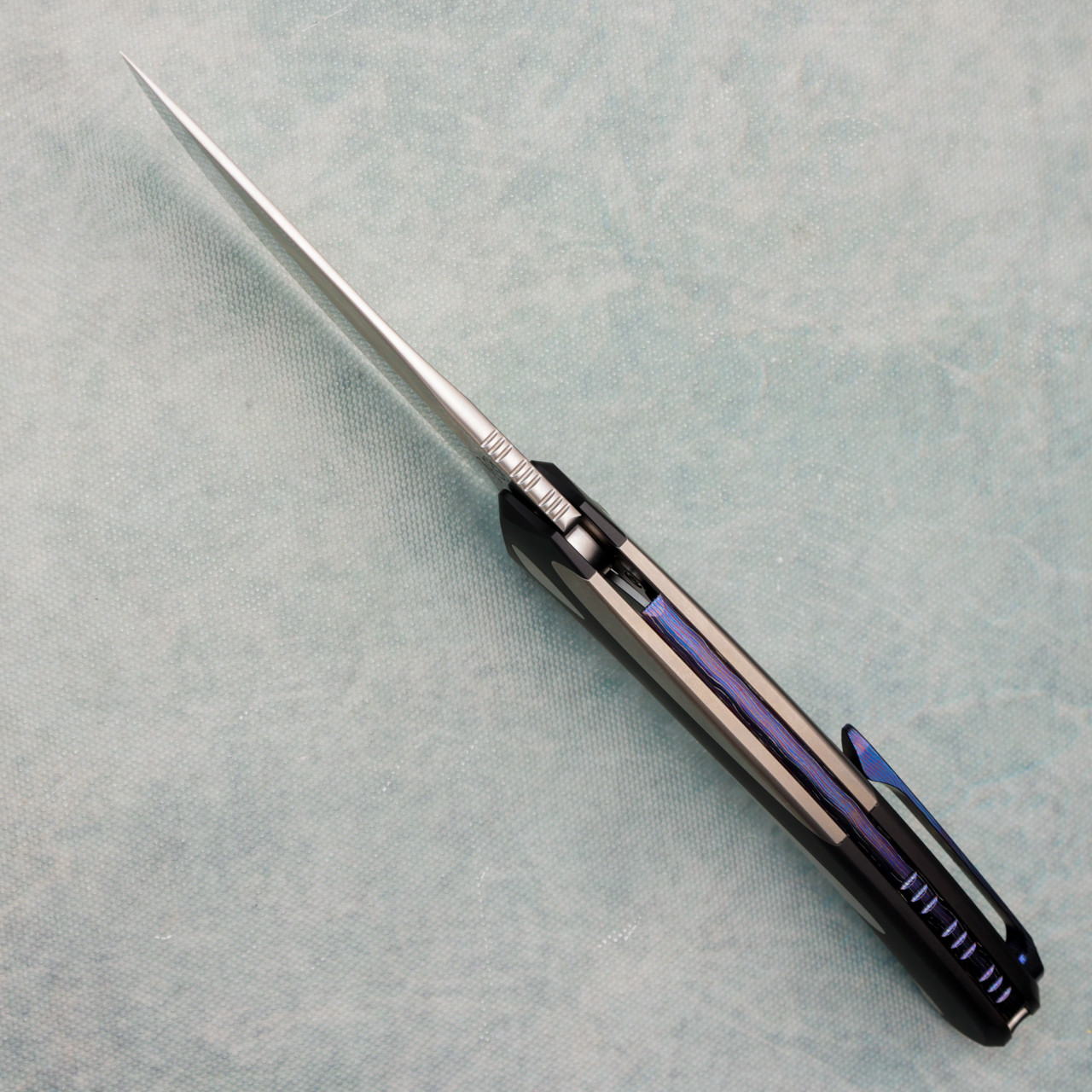 Poikilo Blade Orca Midtech Flipper Inset Lock Titanium Handle