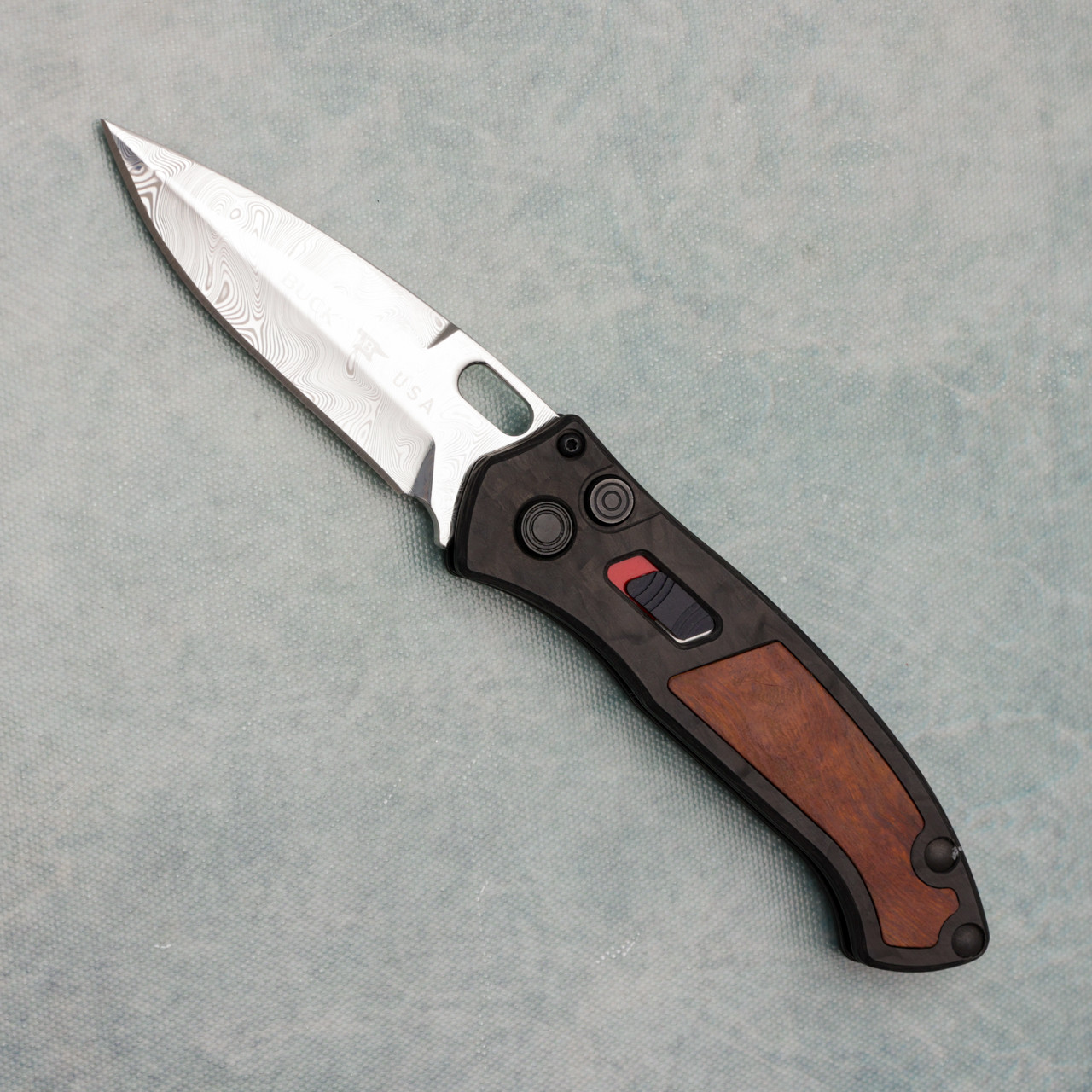 Buck 898 Impact Auto Legacy Collection Marbled Carbon Fiber