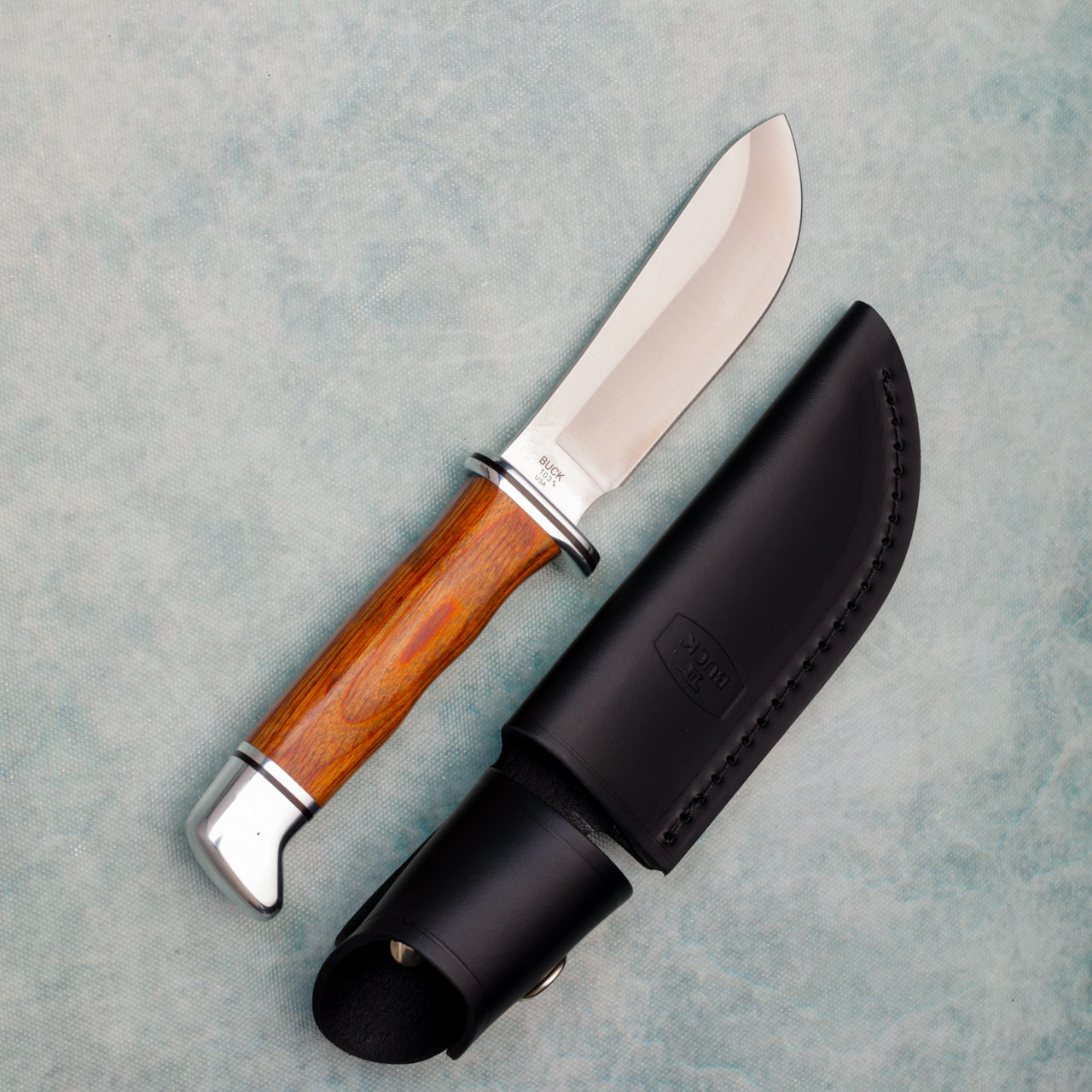 Buck 103 Skinner Fixed Blade Cocobolo Wood Handle w/ Nickel Silver