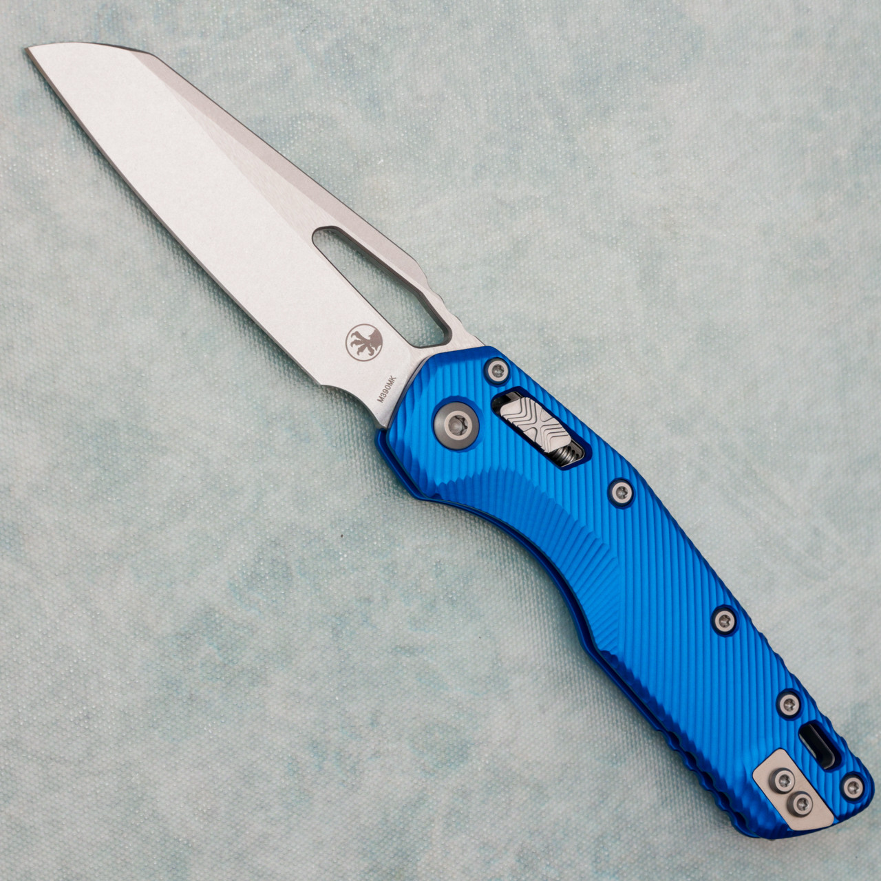 Microtech MSI RAM-LOK Fluted Blue Aluminum Handle Stonewash