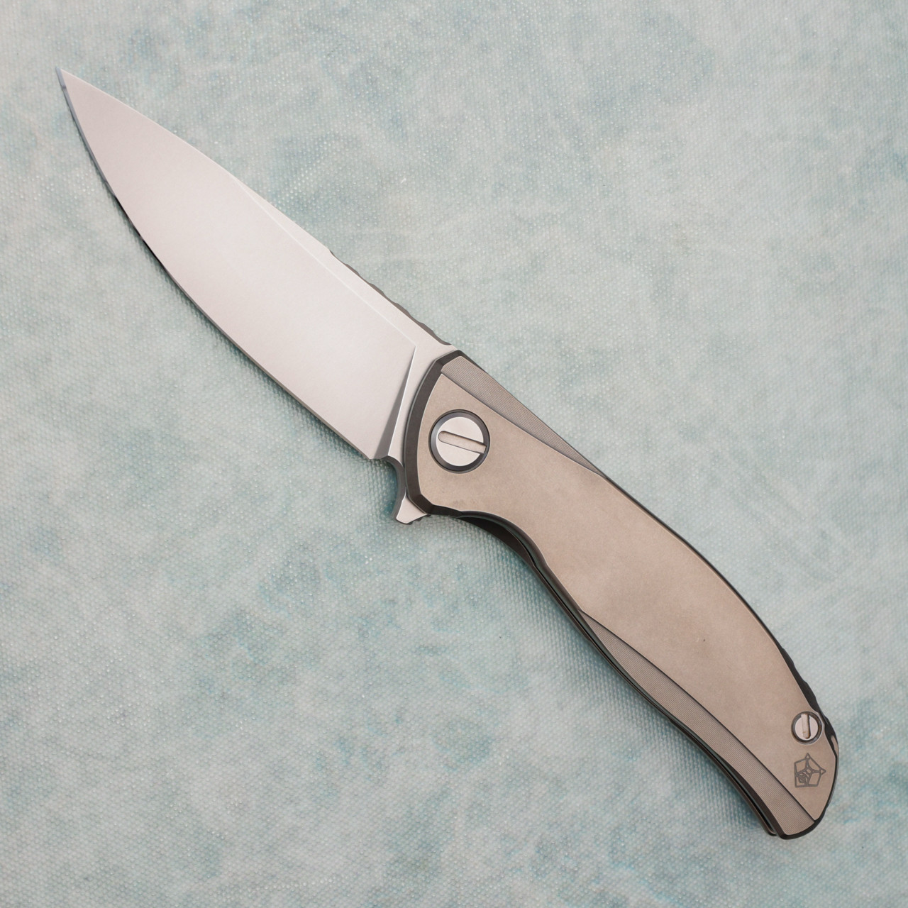 Shirogorov F95 Zero Flipper Titanium Handle Stonewash M390 Blade
