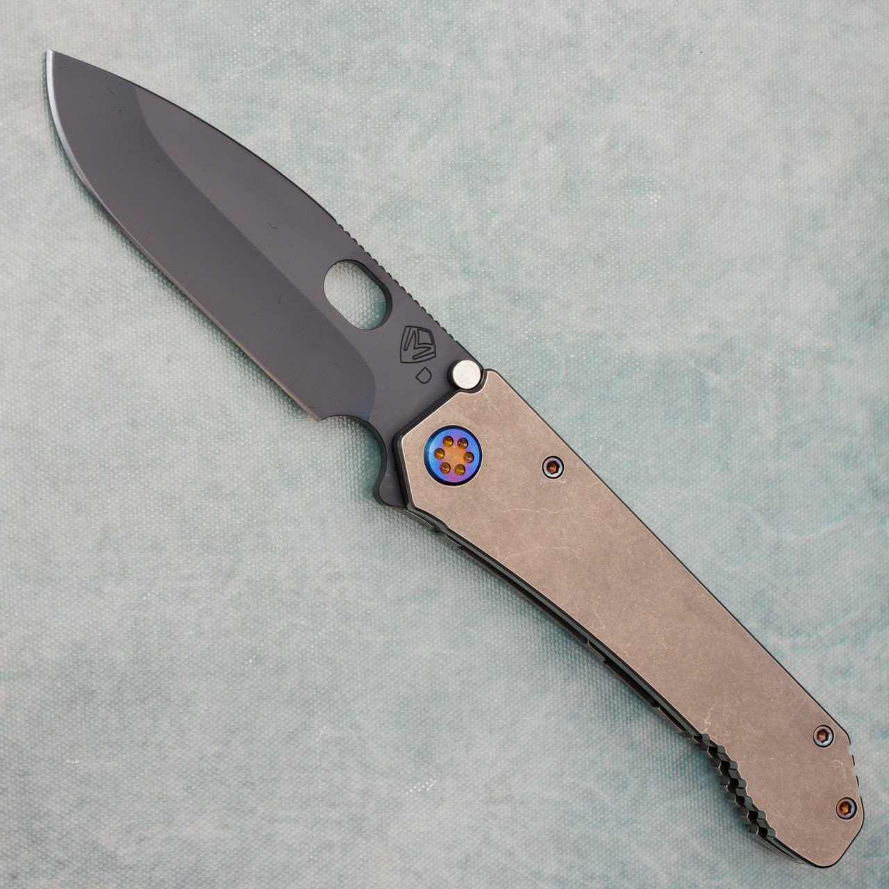 Medford 187 DP Frame Lock Titanium Handles DLC Drop Point Blade