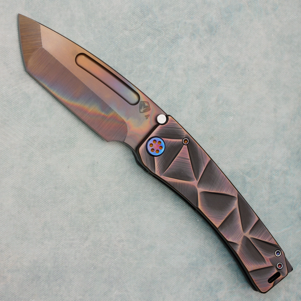 Medford Marauder-H Frame Lock Black w/ Brushed Rose Gold Stained