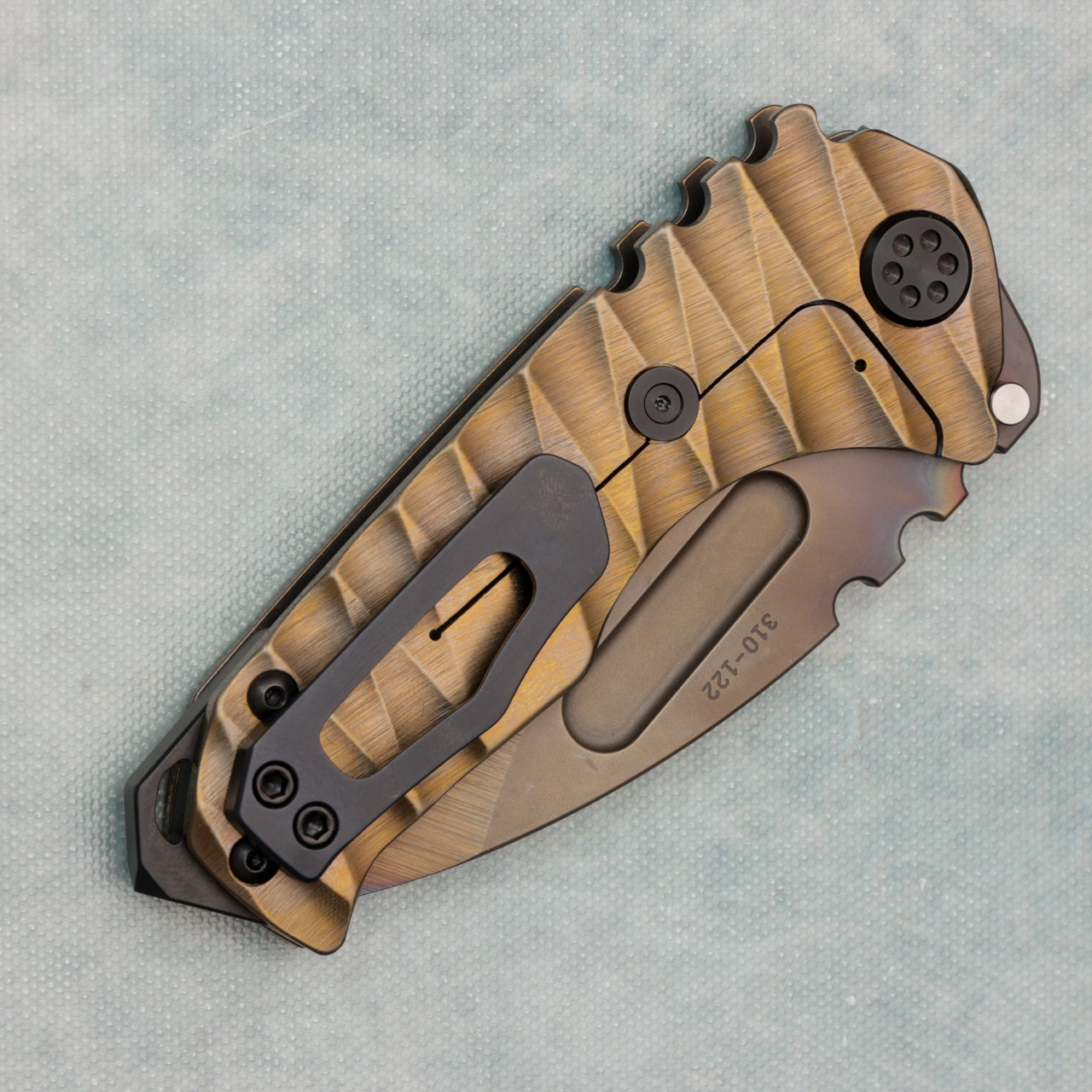 Medford Praetorian Genesis T Frame Lock Bronze Lightning Titanium