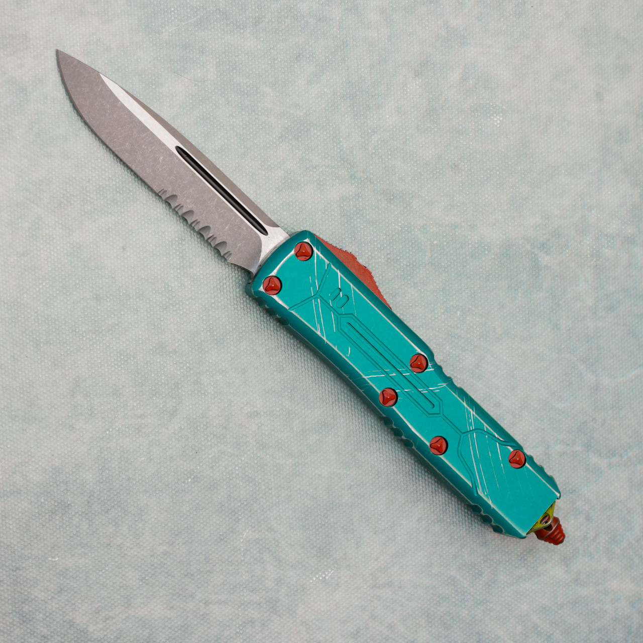 Microtech UTX-85 S/E Bounty Hunter Apocalyptic Partial Serrated