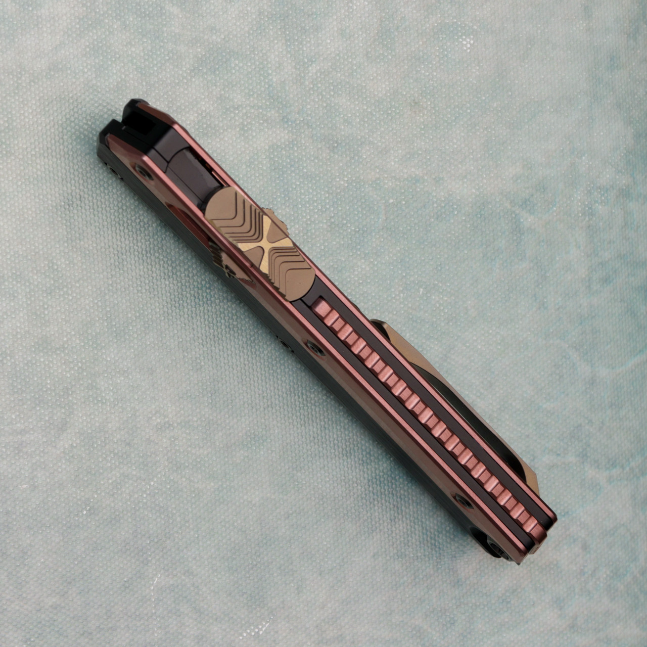 Microtech Marfione Select Glykon Bayonet Hefted Alloy w/ Rose Gold