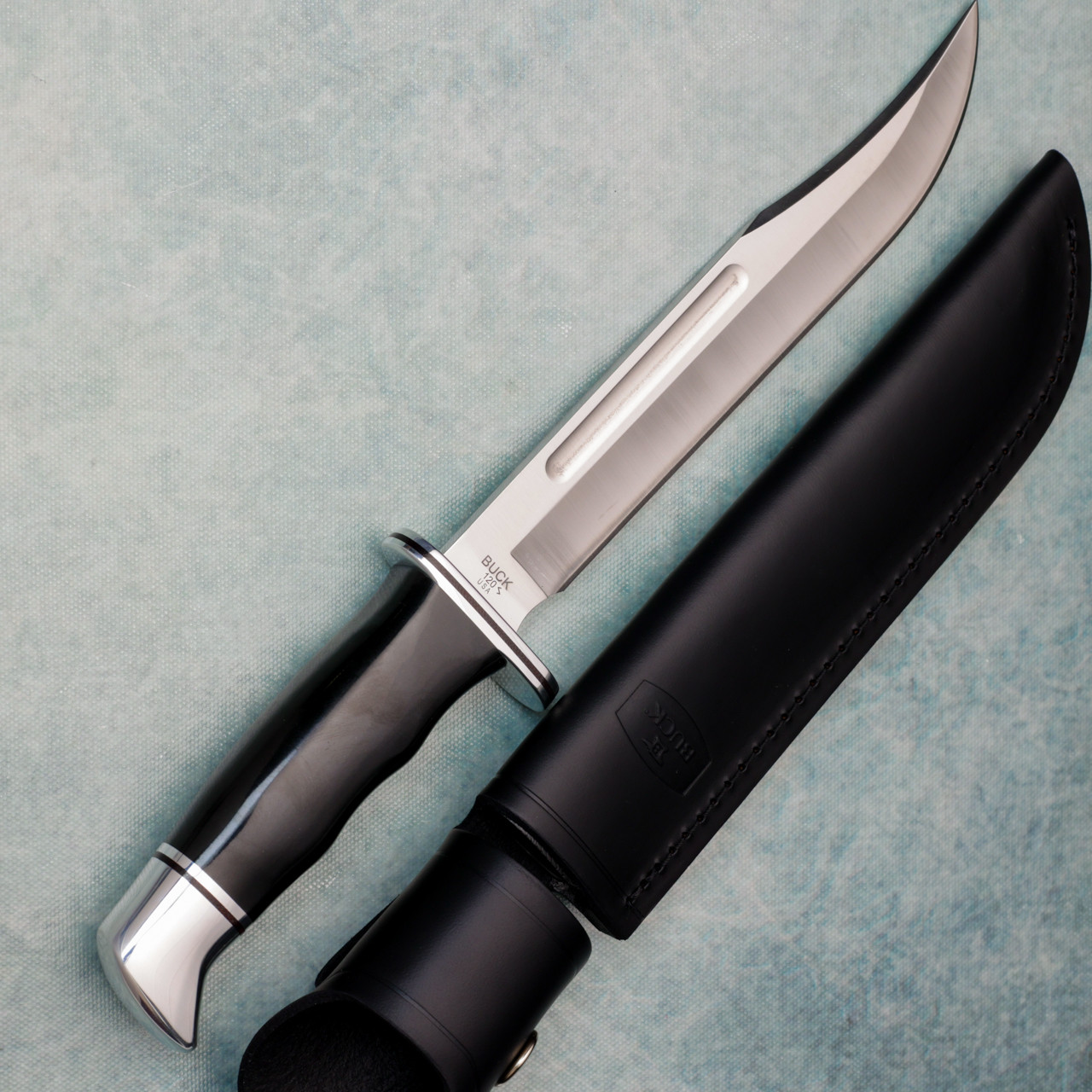 Buck 120 General Fixed Blade Phenolic Handles w/ Nickel Silver