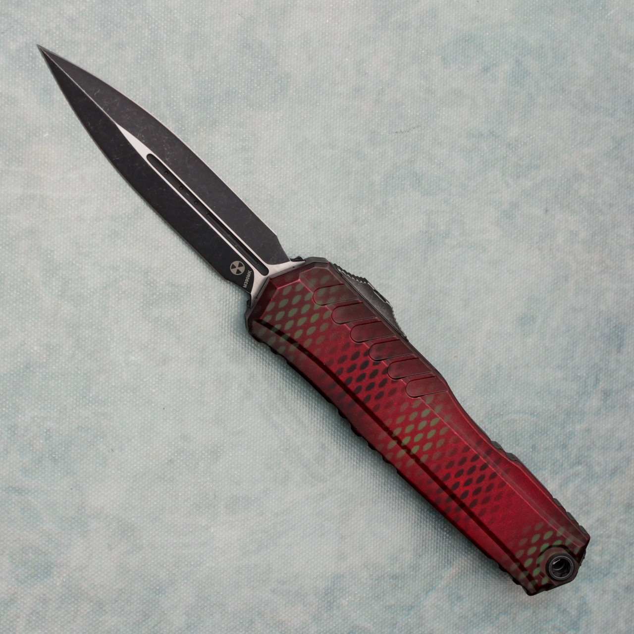 Microtech Cypher II D/E Red X-51 Standard Signature Series 1242