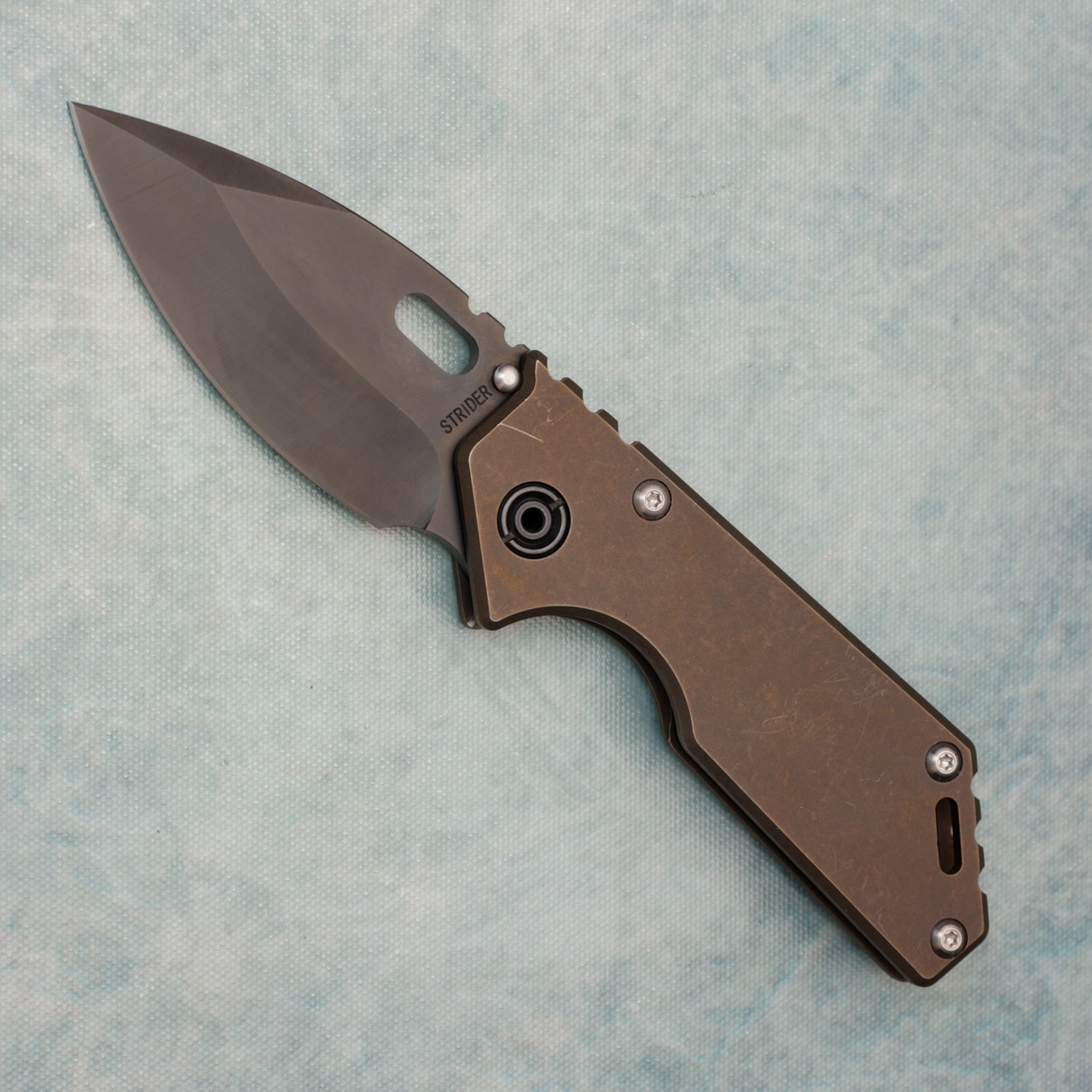 Strider Knives .75AR Bronze Titanium Handle PVD S90V Blade (Pre
