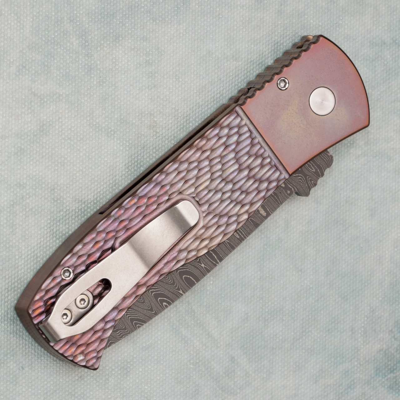 Pro-Tech Emerson 2025 Custom 002 Auto Tanto Jigged Burnt Bronze