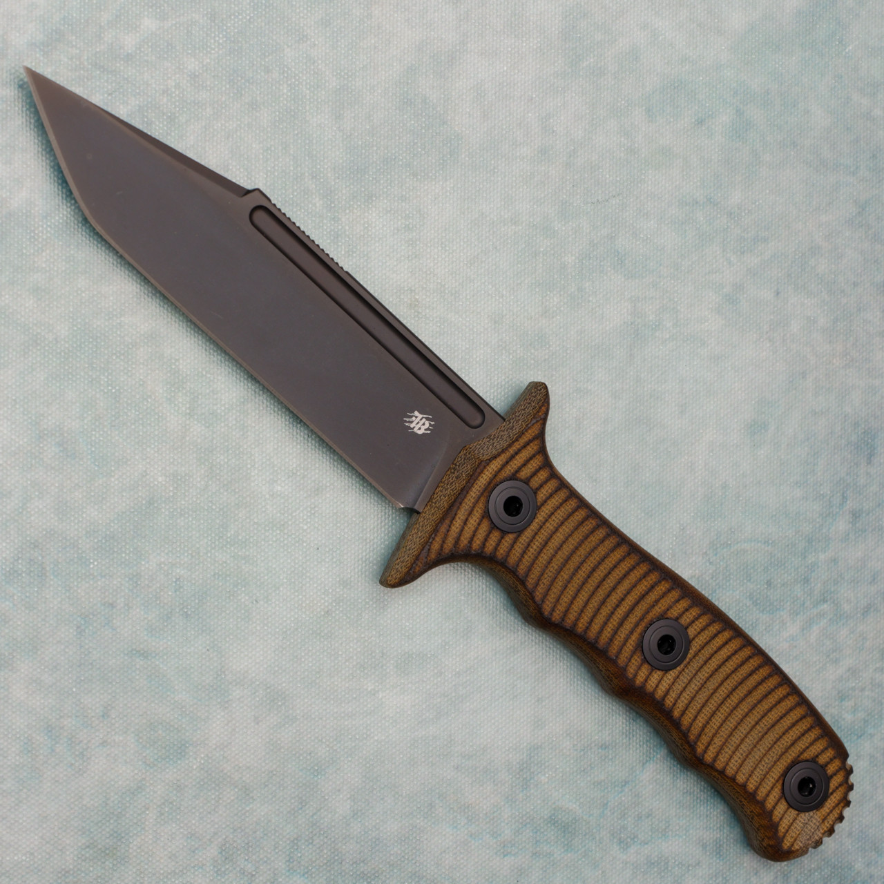 Bastinelli Creations Binome S/E Fixed Blade Green Torch Finished