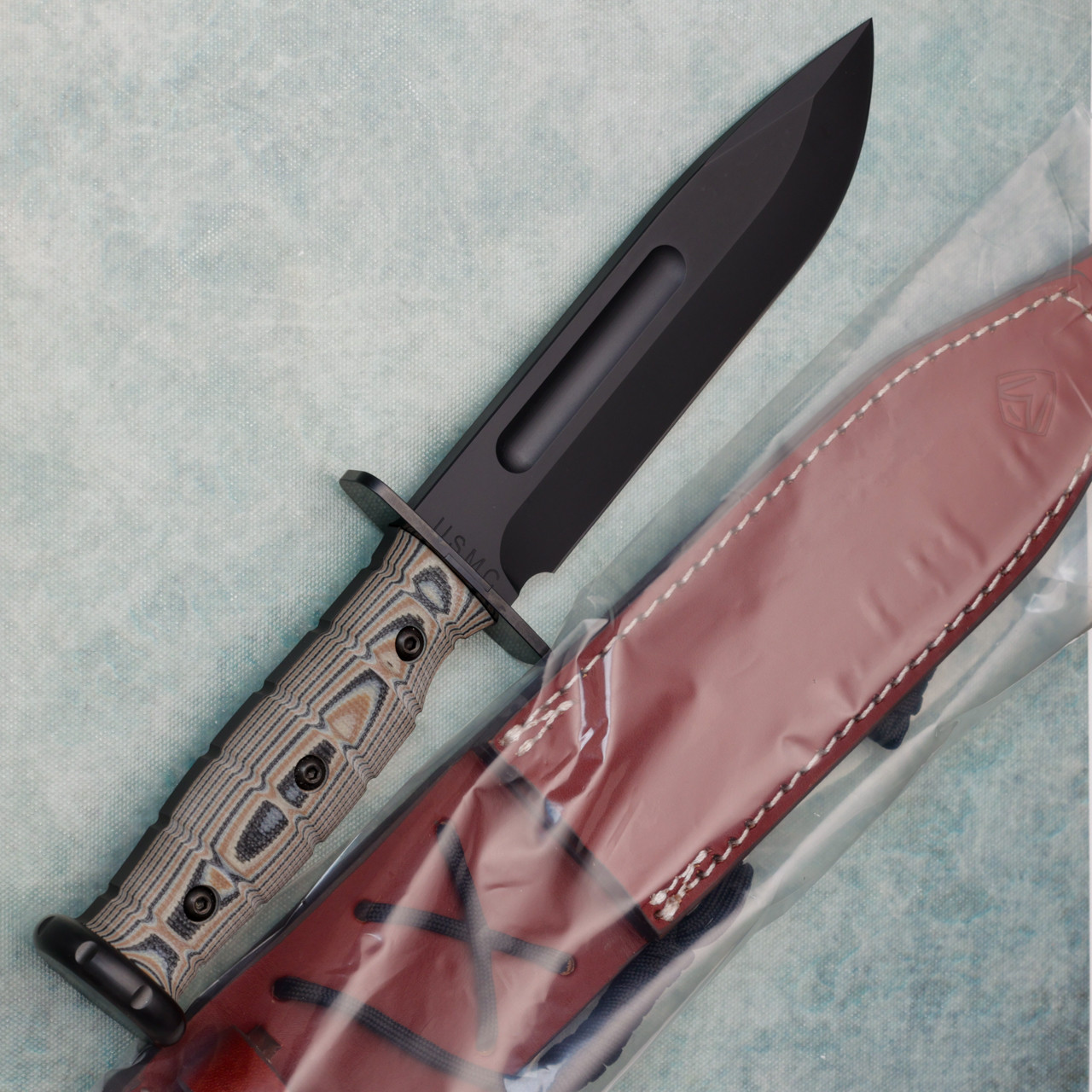 Medford USMC Fighter Fixed Blade Multi Layer G10 Handles DLC S35VN