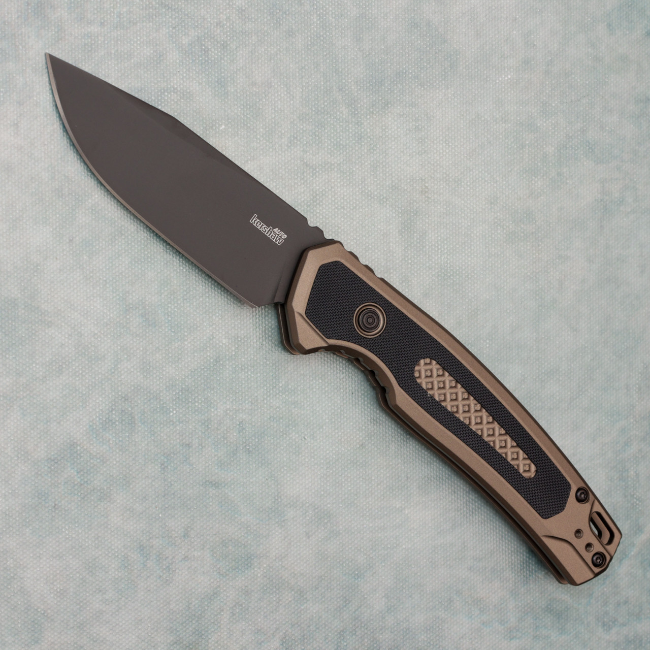 Kershaw Launch 21 Auto FDE Handle w/ Black G10 Inlays Black M4