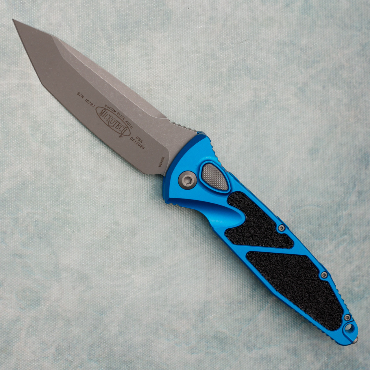 アガイアブルーミニ　バイオテック Microtech Socom Elite Auto T/E Blue Apocalyptic Standard 161A