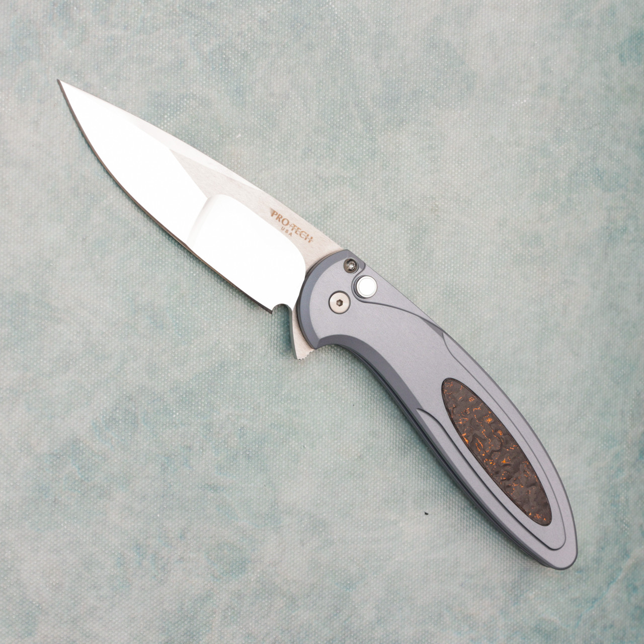 Pro-Tech Cambria 2 Flipper Button Lock Grey aluminum Handles w
