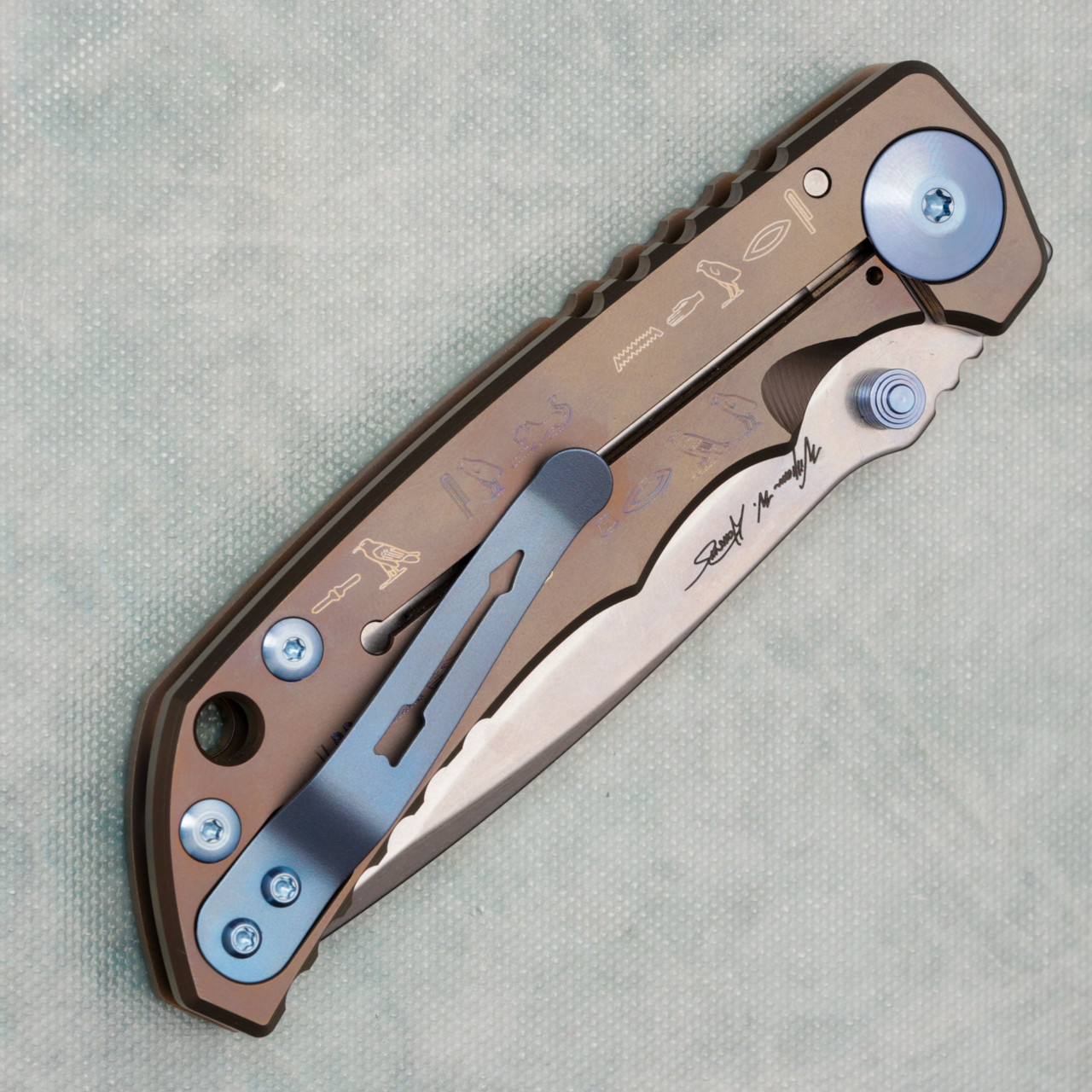 Spartan Blades Harsey Folder SHF 2025 King Tut Titanium Handle