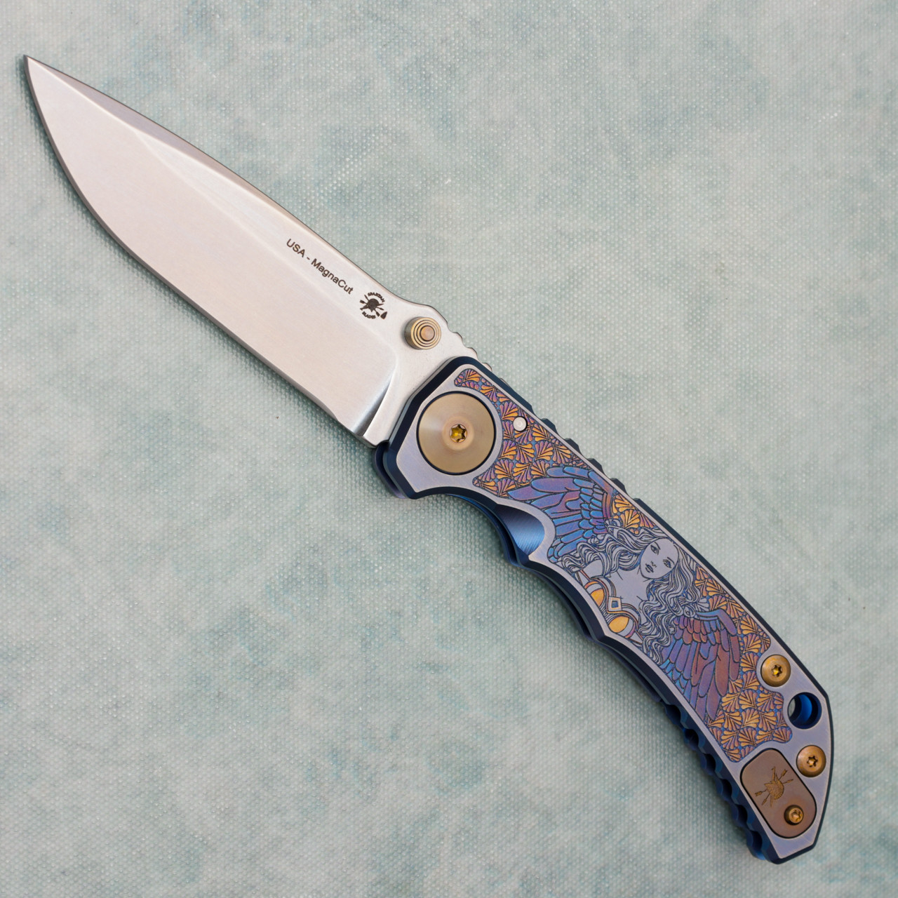 Spartan Blades Harsey Folder SHF 2025 Angel Titanium Handle