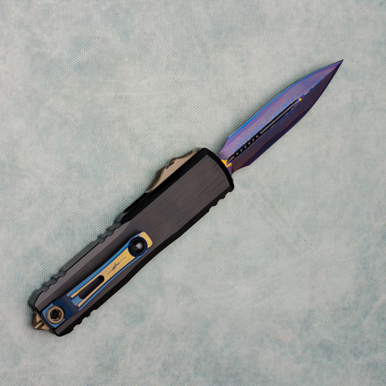 Microtech Marfione Select UTX-85 Gen III D/E Hefted Black Handle