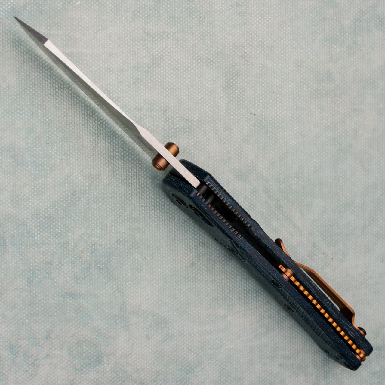 Benchmade Mini Osborne Axis Lock Denim Micarta Handle Stonewash