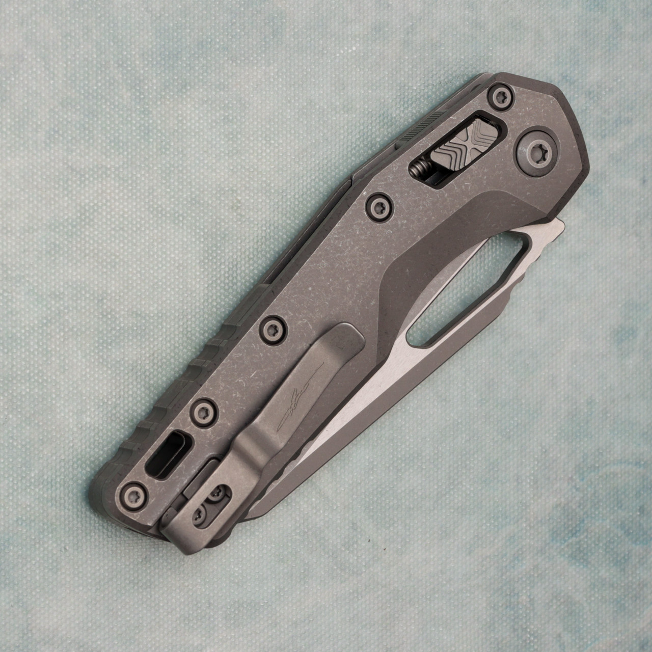 Microtech Marfione Select MSI RAM-LOK Apocalyptic Titanium Handle