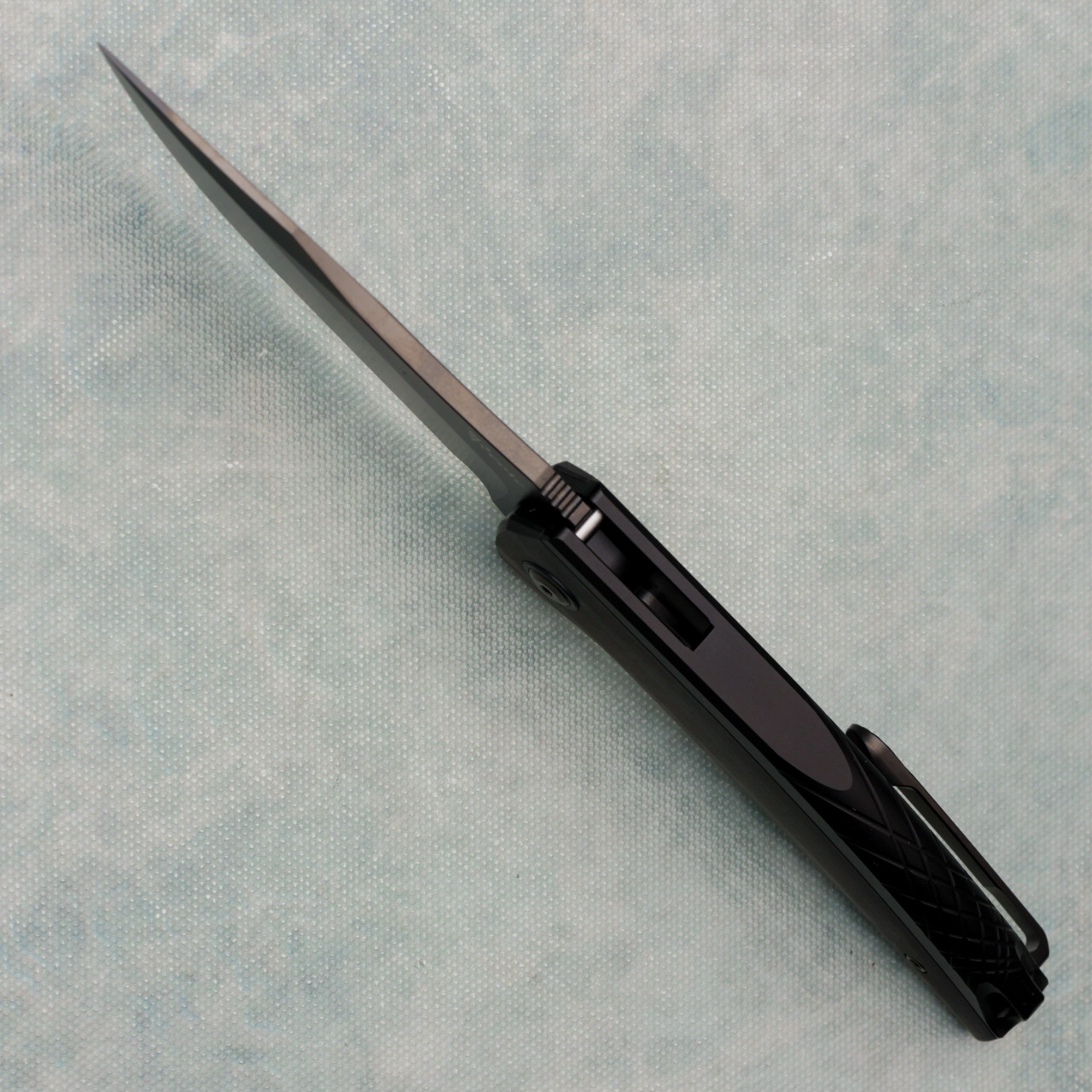 Reate Jack Jr. Frame Lock Integral Black Aluminum Handle w/ Carbon