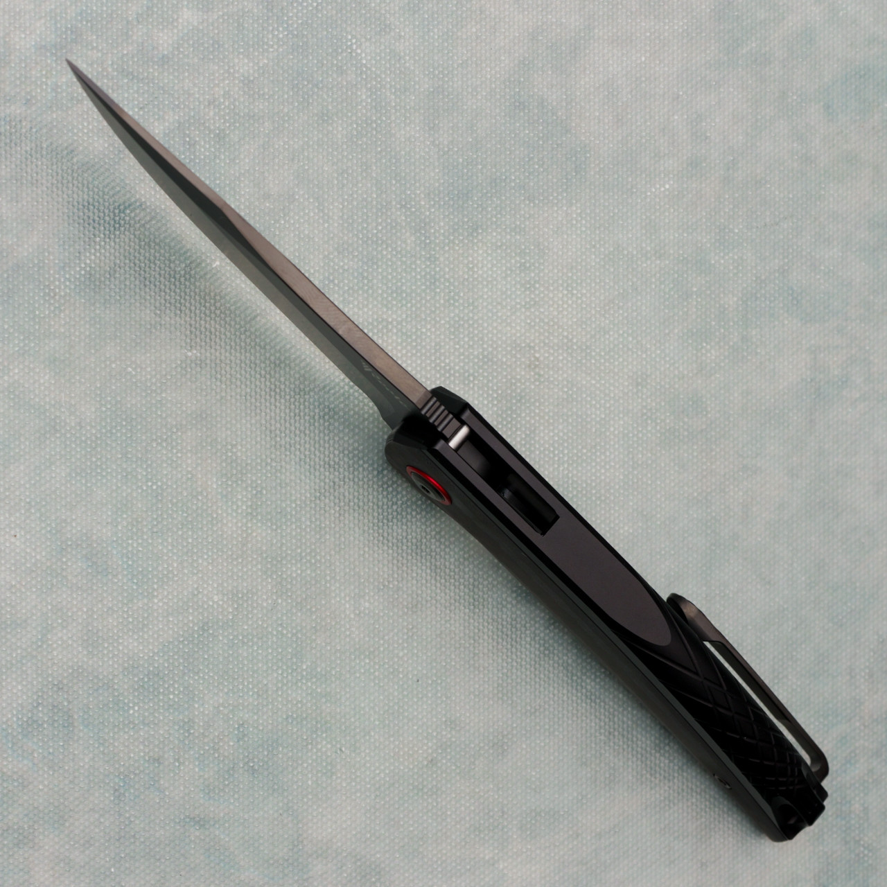 Reate Jack Jr. Frame Lock Integral Black Aluminum Handle w/ Carbon