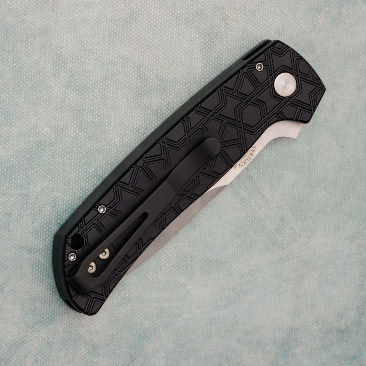 Pro-Tech Terzuola ATCF Auto Black Traffic Pattern Textured Handle