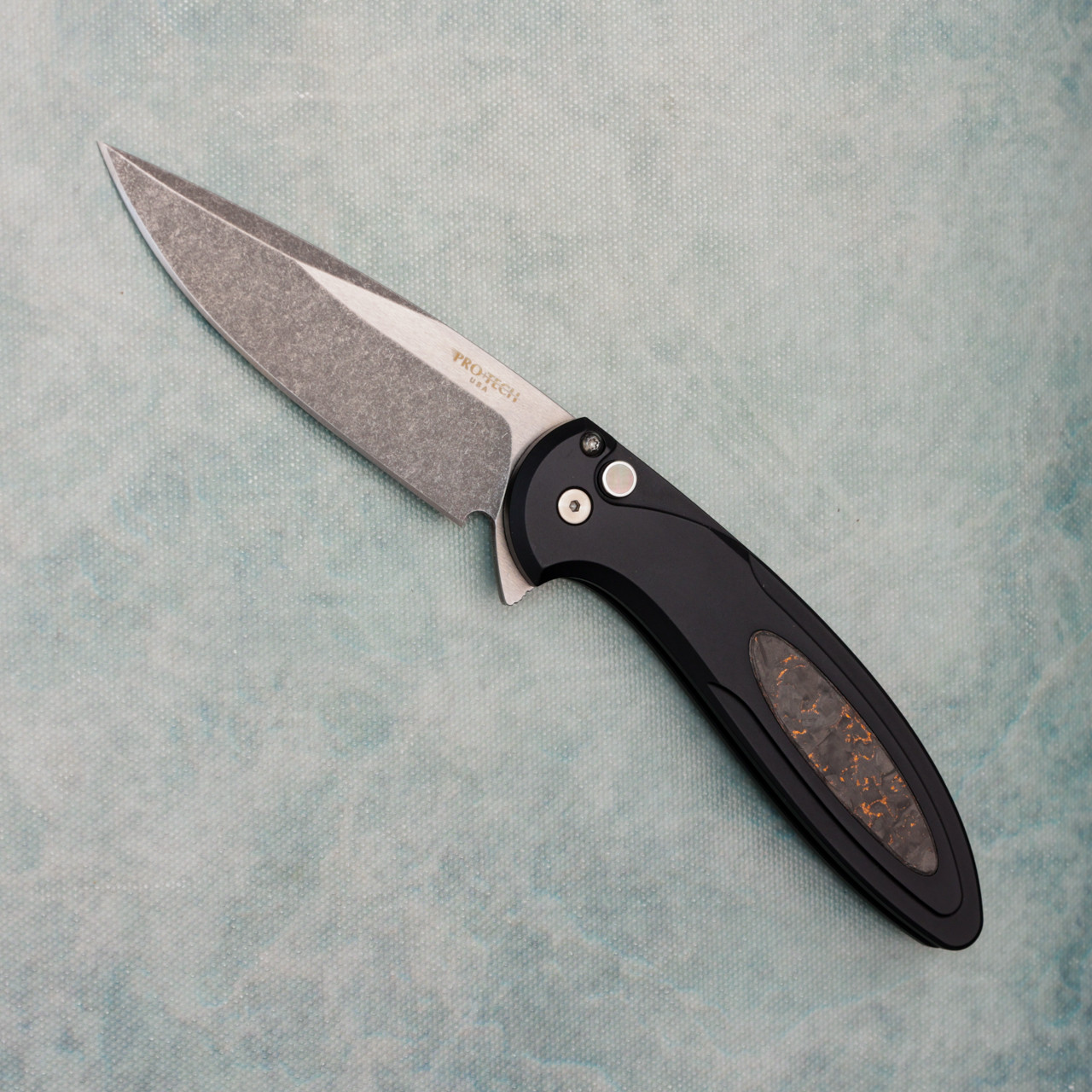 Pro-Tech Cambria 2 Flipper Button Lock Black Aluminum Handles w