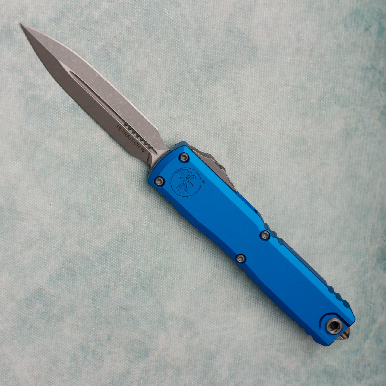 Microtech Ultratech Gen IV D/E Blue Handle Apocalyptic Standard