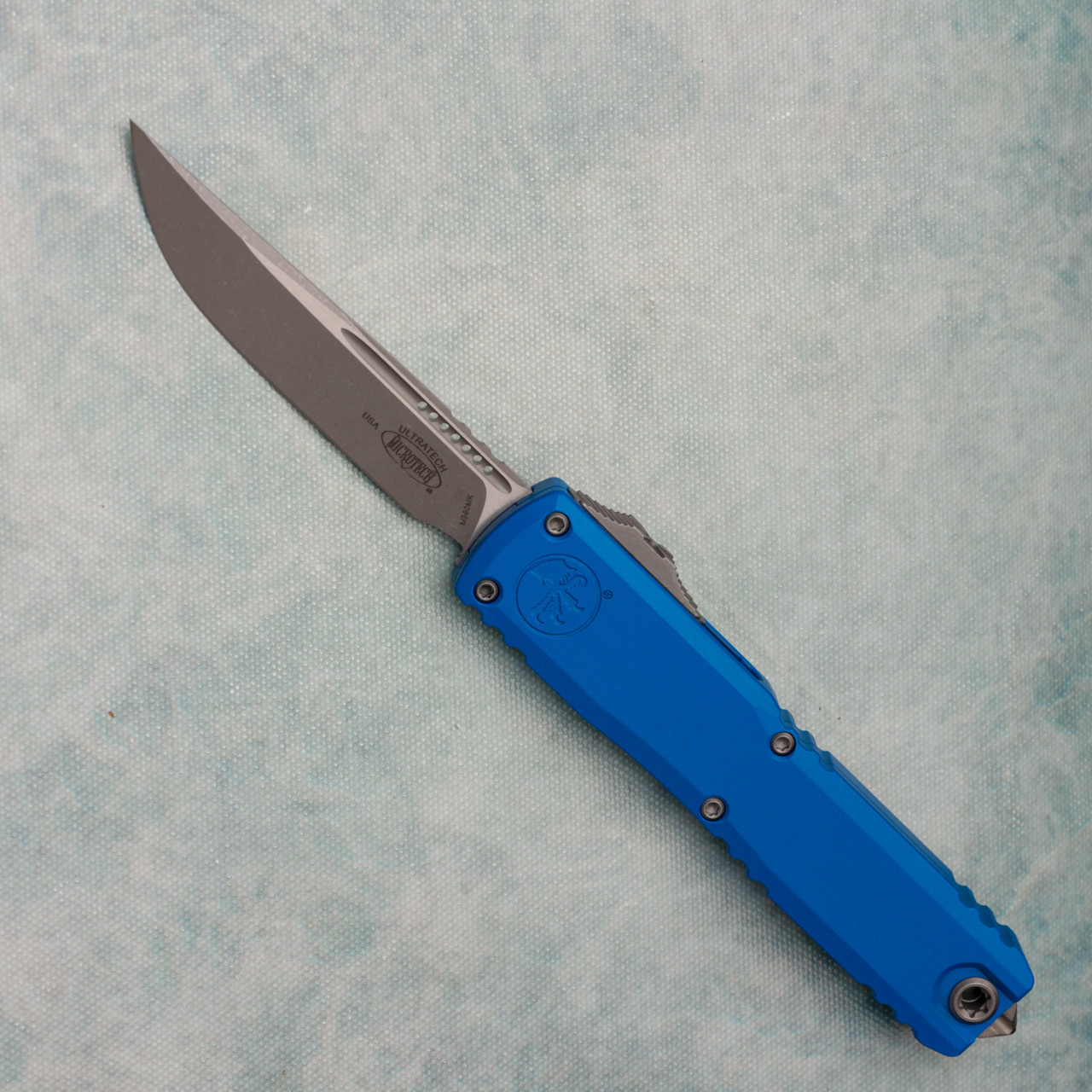 Microtech Ultratech Gen III ZBP S/E Blue Handle Apocalyptic