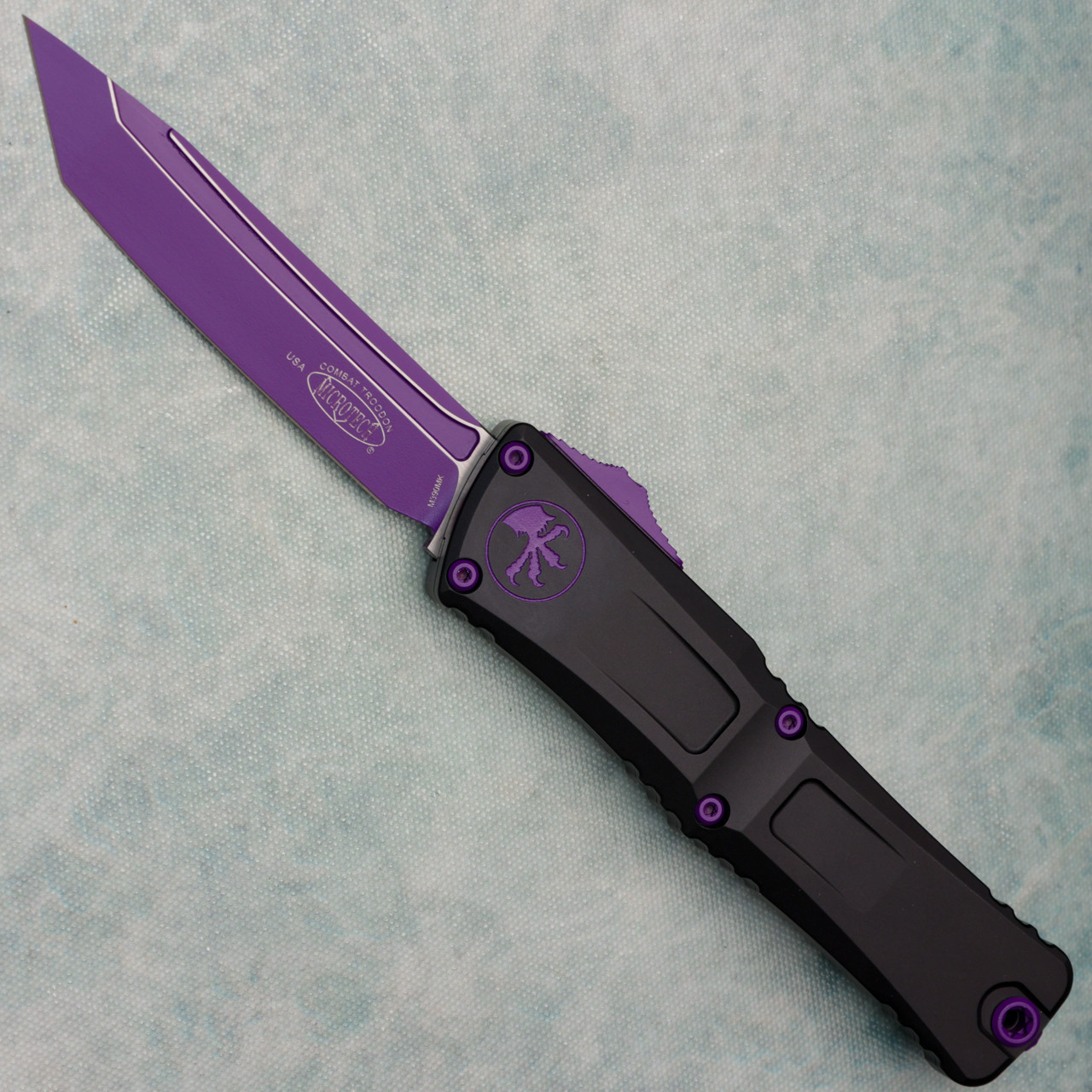 Microtech Combat Troodon T/E Gen III Black Handle Purple Standard
