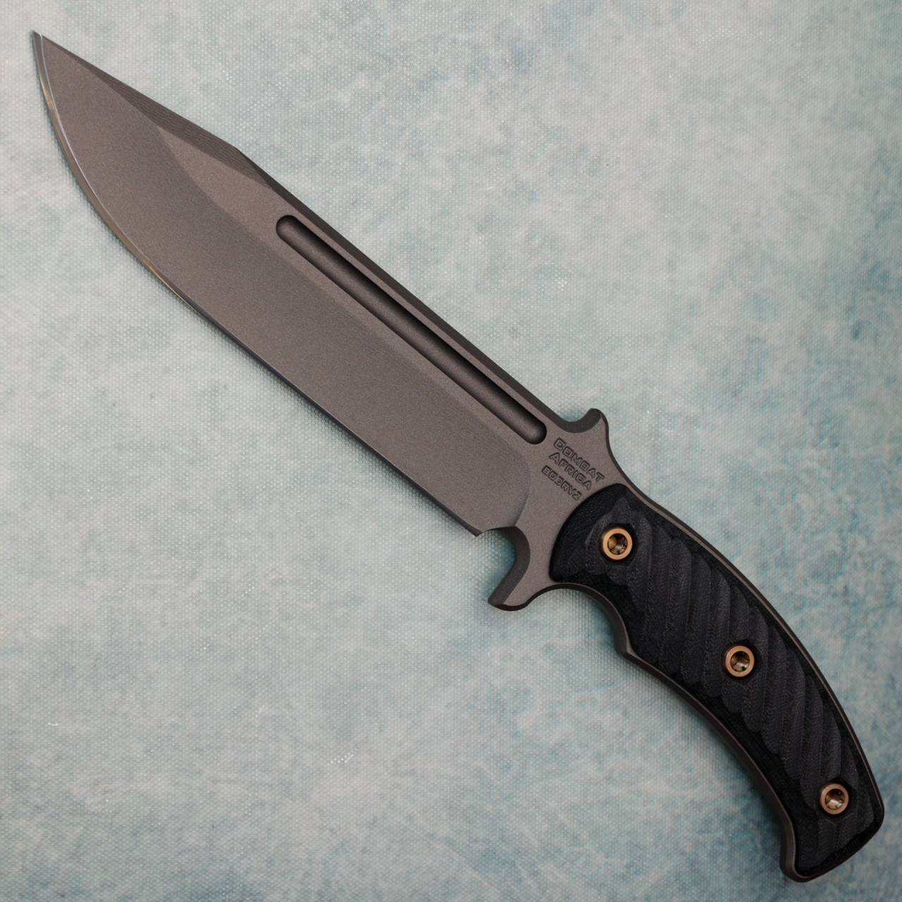 RMJ USA Combat Africa Fixed Blade Black G10 Handle Tungsten