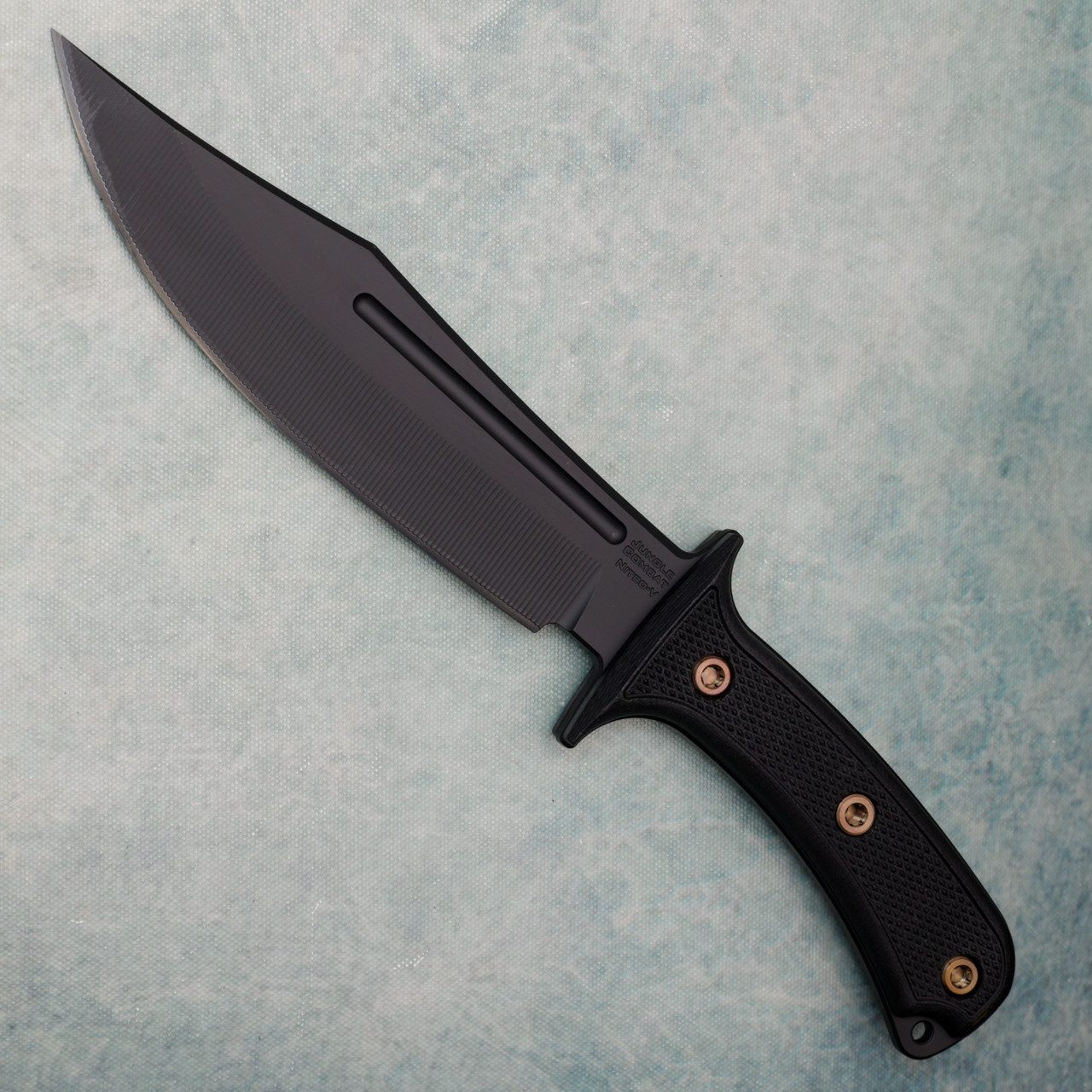 RMJ USA Jungle Combat Fixed Blade Black G10 Handle Black Cerakote