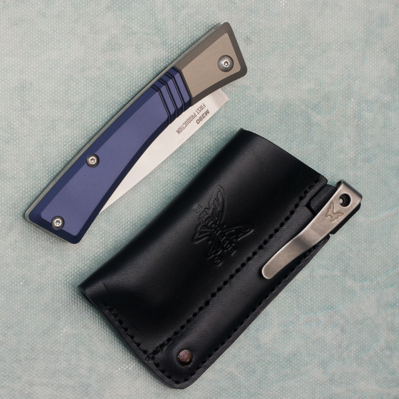 Benchmade Successor Slip Joint Folder Crater Blue Aluminum Handles ...