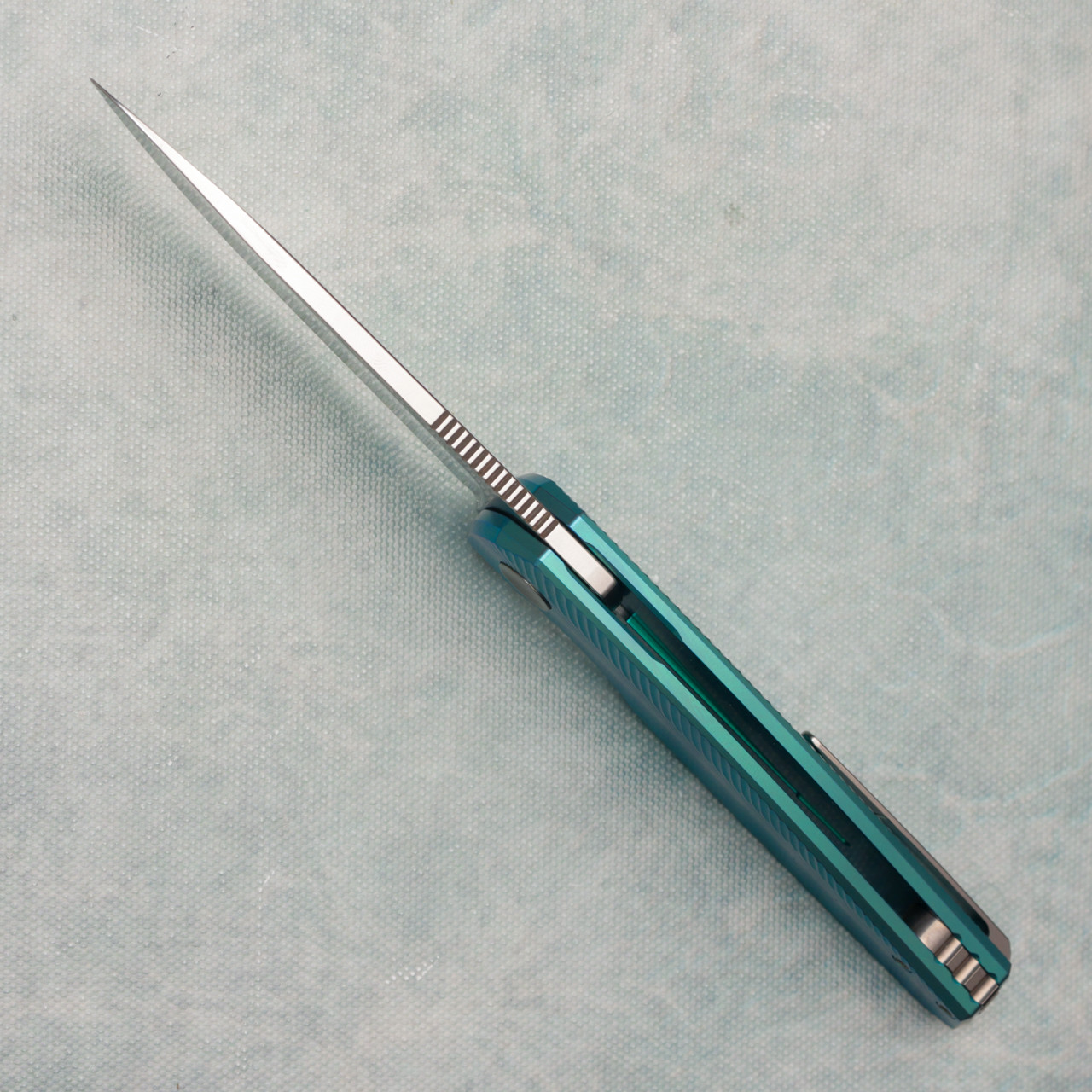 Holt Bladeworks Morpheus Frame Lock Feather Pattern Green Titanium ...