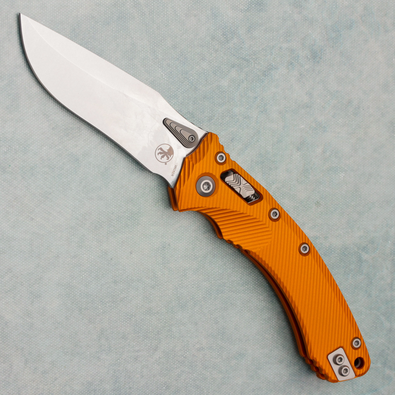 Microtech Amphibian RAM-LOK S/E Orange Tangerine Fluted Aluminum