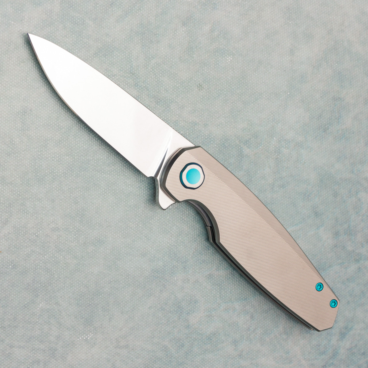 Holt Bladeworks Morpheus Inset Lock Pinstripes Pattern Titanium