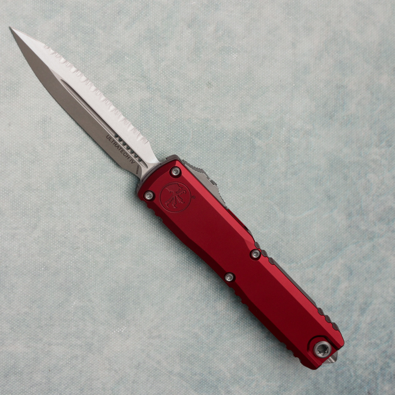 Microtech Ultratech Gen IV D/E Merlot Handle Stonewash Full