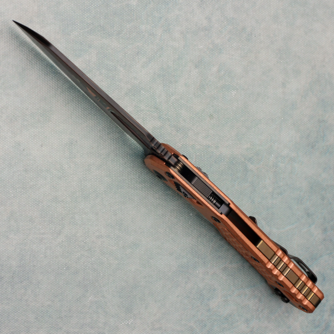Microtech Marfione Select MSI RAM-LOK Frag Copper Handle Baker
