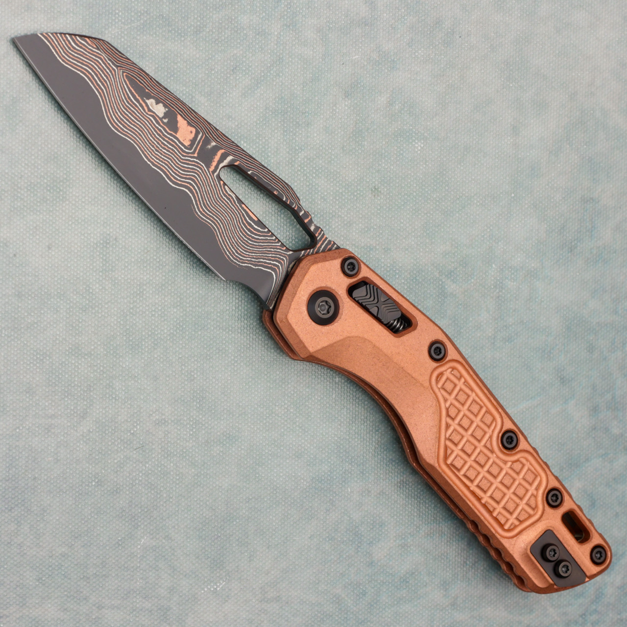 Microtech Marfione Select MSI RAM-LOK Frag Copper Handle Baker
